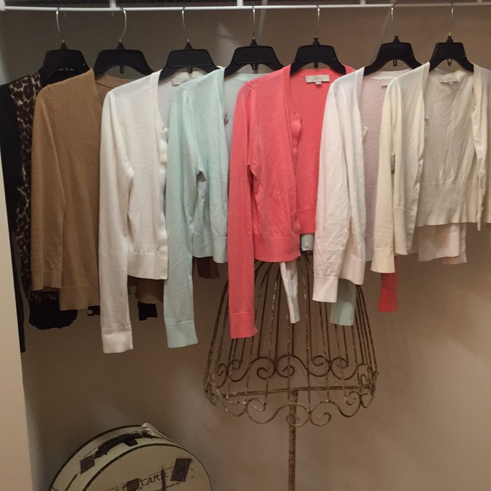 Lot of 8 LOFT Cardigans